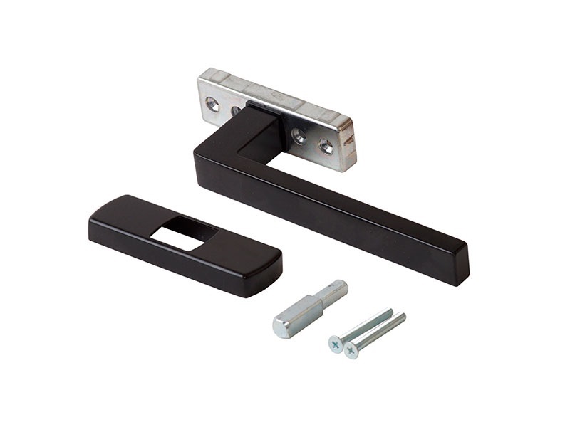 Ручка KORA 175 с четырёхгранным штифтом 7 мм, 180 градусов, межосевое 43 мм, GOS-S, черная RAL9005, 0270050001. Рис. 1