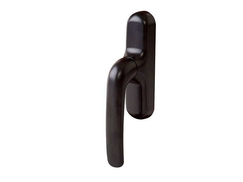Ручка Prima с блокиратором и микровентиляцией для алминиевого окна, черная RAL9005, 01039500. Рис. 1