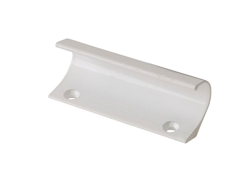 Ручка балконная UHL, металлическая белая (80 мм). Рис. 1