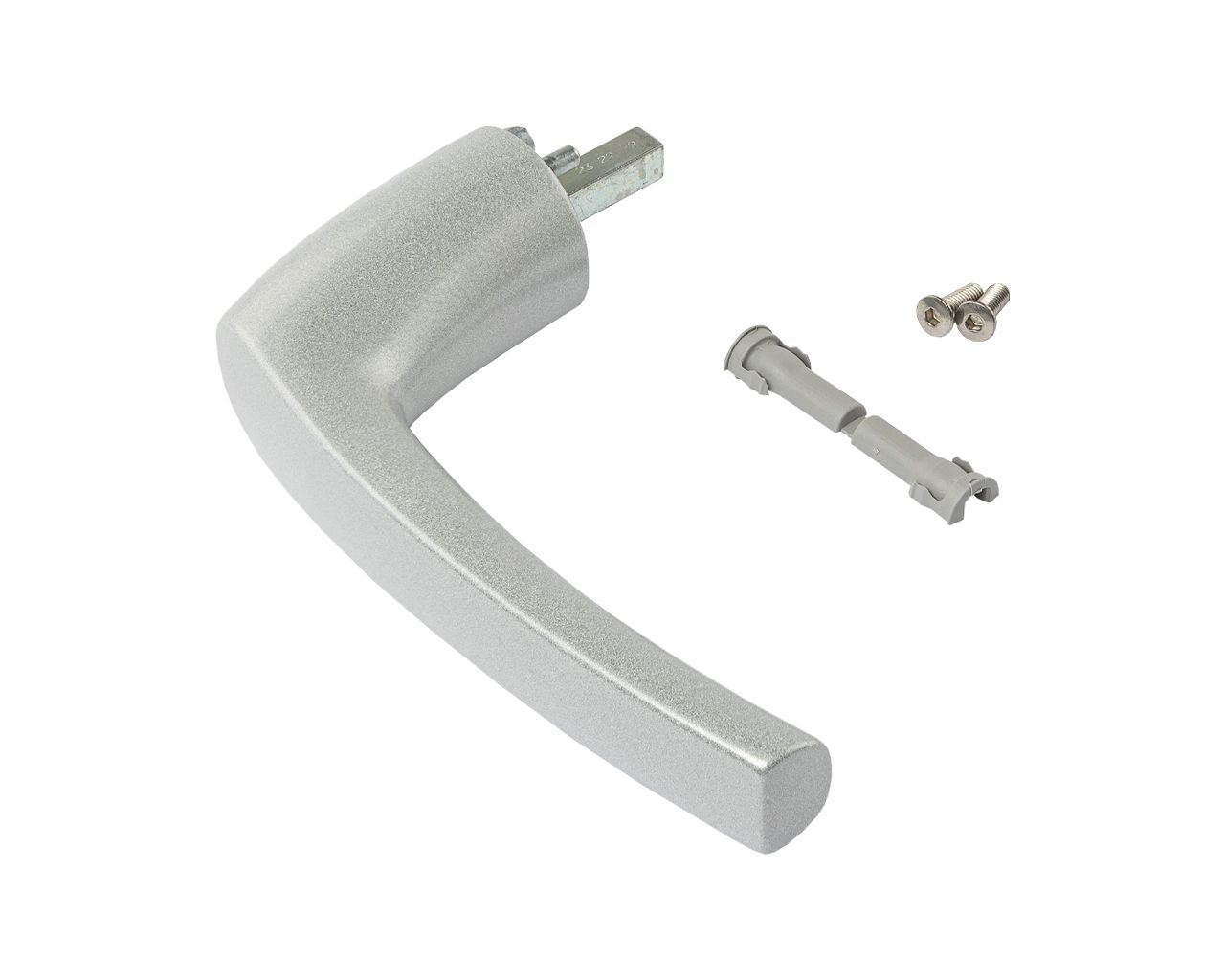 Ручка для алюминиевого окна без розетки, серебр. R01.5. Рис. 1