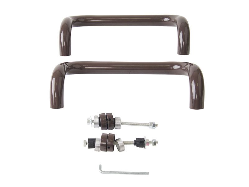 Ручка офисная Elementis изогнутая 300мм с улучшенным креплением Коричневый RAL8019. Рис. 2