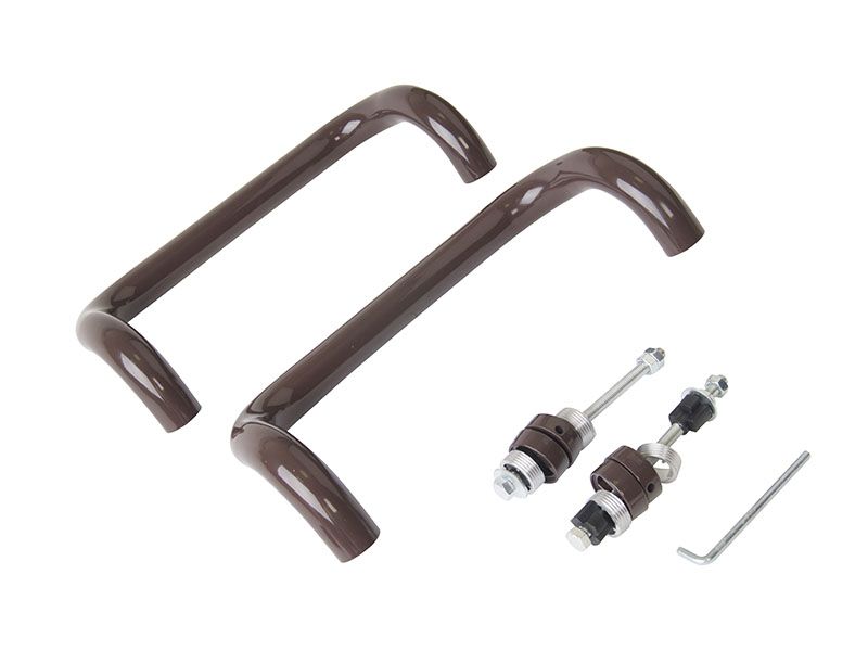 Ручка офисная Elementis изогнутая 300мм с улучшенным креплением Коричневый RAL8019. Рис. 3 Ручка офисная Elementis изогнутая 300мм с улучшенным креплением Коричневый RAL8019. Рис. 3