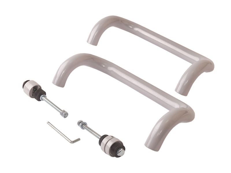 Ручка офисная Elementis изогнутая 300мм с улучшенным креплением Серый RALl9006. Рис. 2 Ручка офисная Elementis изогнутая 300мм с улучшенным креплением Серый RALl9006. Рис. 2