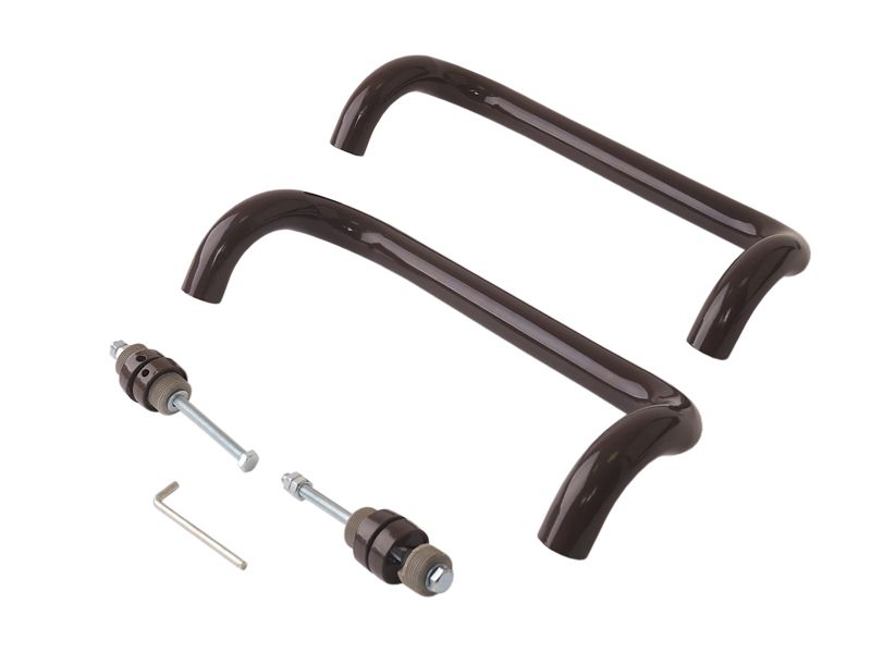 Ручка офисная Elementis изогнутая 350 мм с улучшенным креплением Коричневый RAL8019. Рис. 1 Ручка офисная Elementis изогнутая 350 мм с улучшенным креплением Коричневый RAL8019. Рис. 1