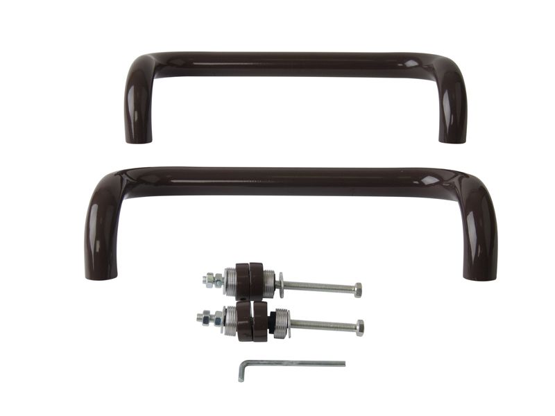 Ручка офисная Elementis изогнутая 350 мм с улучшенным креплением Коричневый RAL8019. Рис. 3 Ручка офисная Elementis изогнутая 350 мм с улучшенным креплением Коричневый RAL8019. Рис. 3