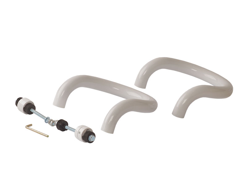 Ручка офисная Elementis полукруглая 200мм с улучшенным креплением Белый RAL9016. Рис. 1