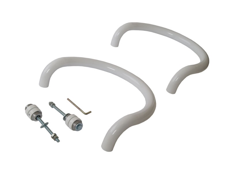 Ручка офисная Elementis полукруглая 300мм с улучшенным креплением Белый RAL9016. Рис. 1 Ручка офисная Elementis полукруглая 300мм с улучшенным креплением Белый RAL9016. Рис. 1