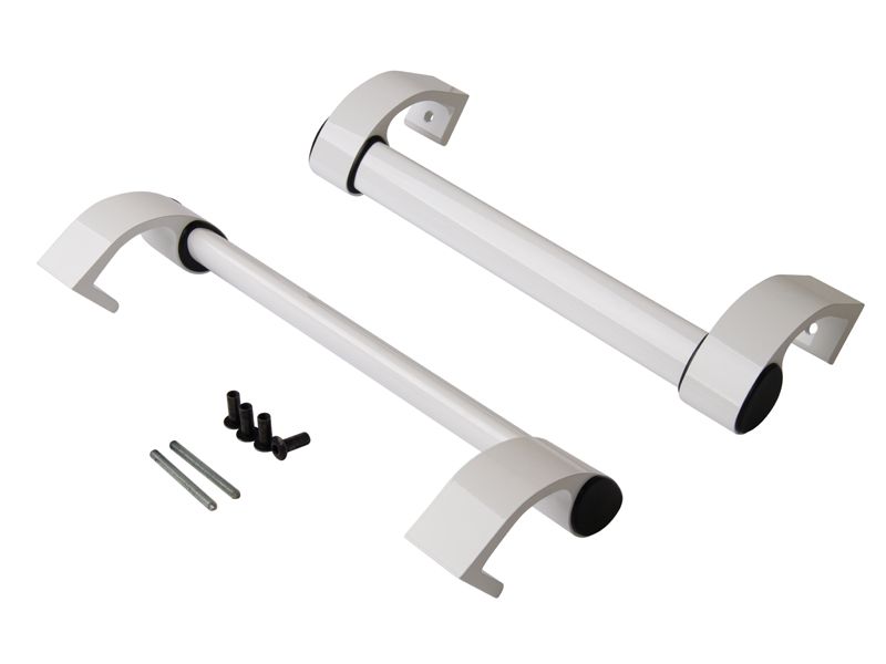 Ручка офисная прямая межосевое расстояние 350 мм с креплениями (58-72 мм) цвет: Белый RAL9016. Рис. 2 Ручка офисная прямая межосевое расстояние 350 мм с креплениями (58-72 мм) цвет: Белый RAL9016. Рис. 2