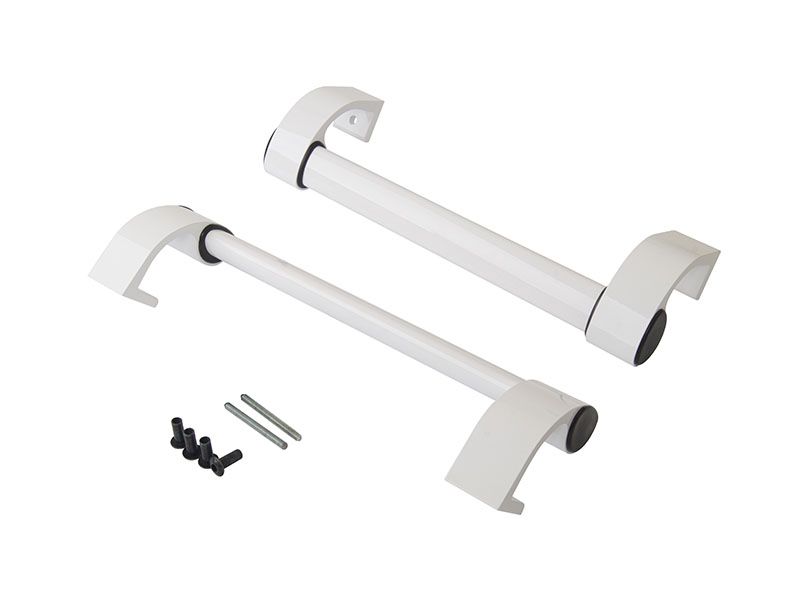 Ручка офисная прямая межосевое расстояние 350 мм с креплениями (58-72 мм) цвет: Белый RAL9016. Рис. 1