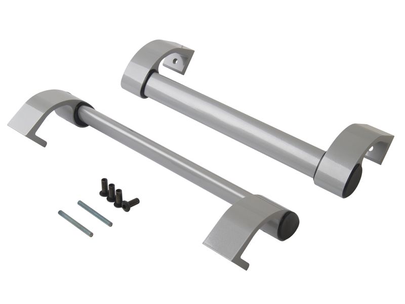 Ручка офисная прямая межосевое расстояние 350 мм с креплениями (58-72 мм) цвет: Серебристый. Рис. 2