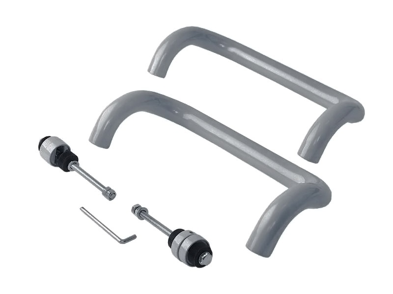 Ручка офисная Elementis изогнутая 300мм с улучшенным креплением Серый RALl9006. Рис. 1