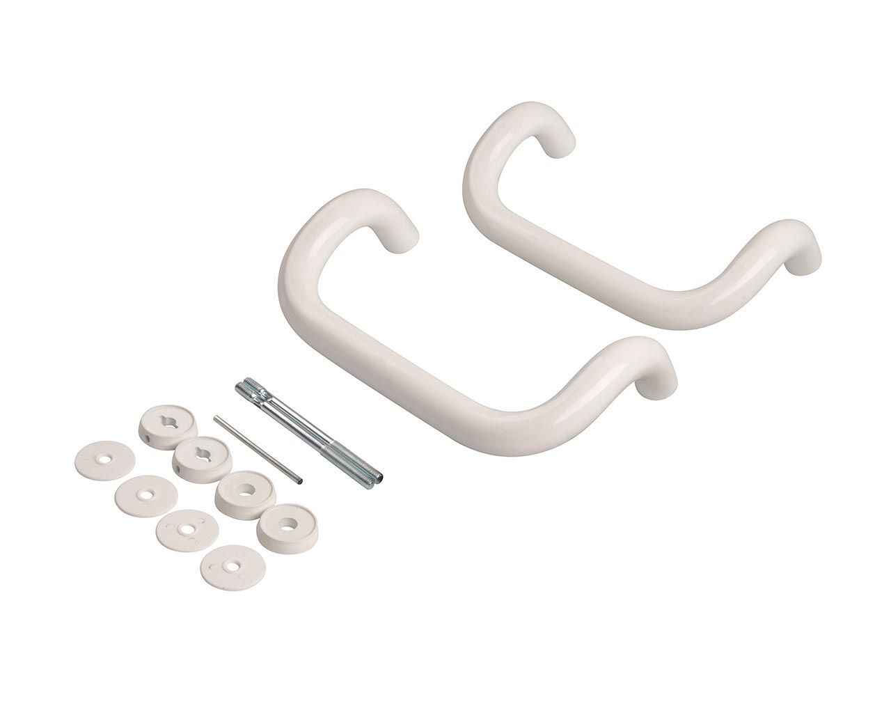 Ручка офисная изогнутая 250мм с креплением Белый, до 80мм.. Рис. 1 Ручка офисная изогнутая 250мм с креплением Белый, до 80мм.. Рис. 1