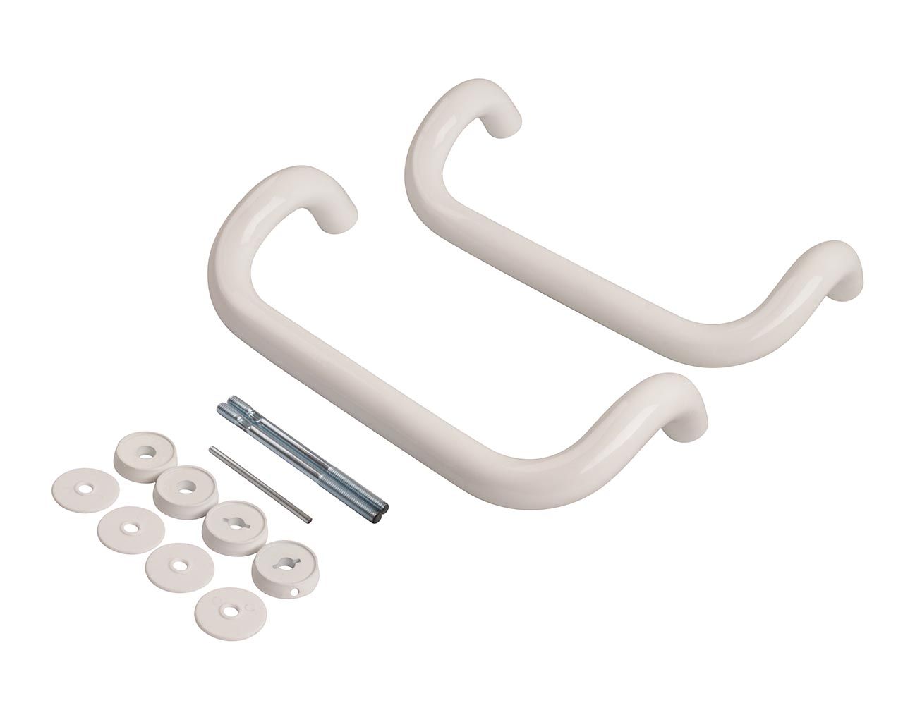 Ручка офисная изогнутая 300мм с креплением Белый, до 80мм.. Рис. 1 Ручка офисная изогнутая 300мм с креплением Белый, до 80мм.. Рис. 1