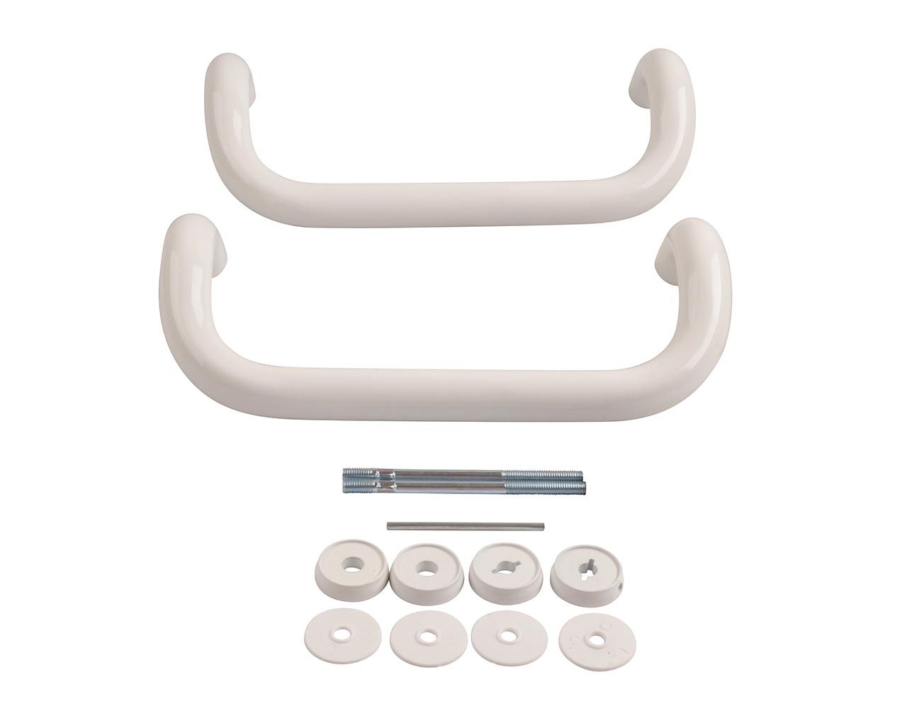 Ручка офисная изогнутая 300мм с креплением Белый, до 80мм.. Рис. 2