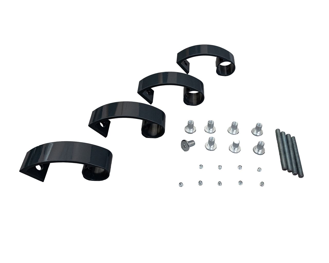 Ручка офисная прямая 1800мм с 4 креплениями, толщина трубы 1,6 Антрацит RAL7016. Рис. 3 Ручка офисная прямая 1800мм с 4 креплениями, толщина трубы 1,6 Антрацит RAL7016. Рис. 3