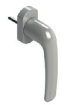 Ручка оконная NP SUPRA - Prima, неокрашенная, 03962005. Рис. 2