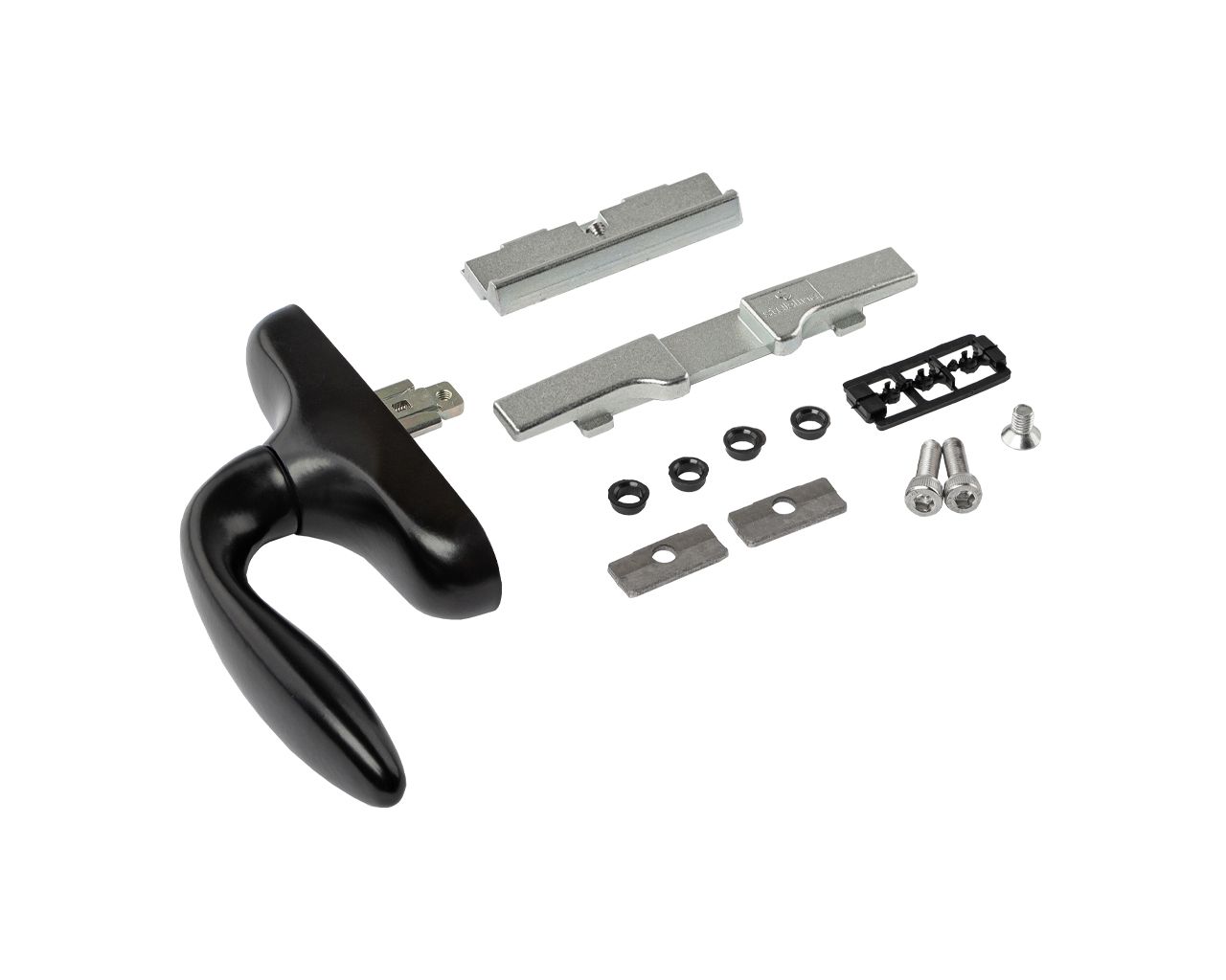 Ручка оконная 1001.00 с блокиратором, 2 части, черн. RAL9005. Рис. 1 Ручка оконная 1001.00 с блокиратором, 2 части, черн. RAL9005. Рис. 1