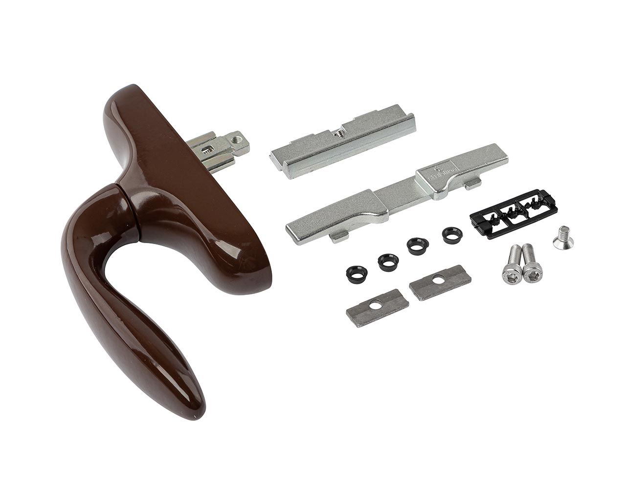 Ручка оконная 1001.00 с блокиратором, 2 части, корич. RAL8017. Рис. 2