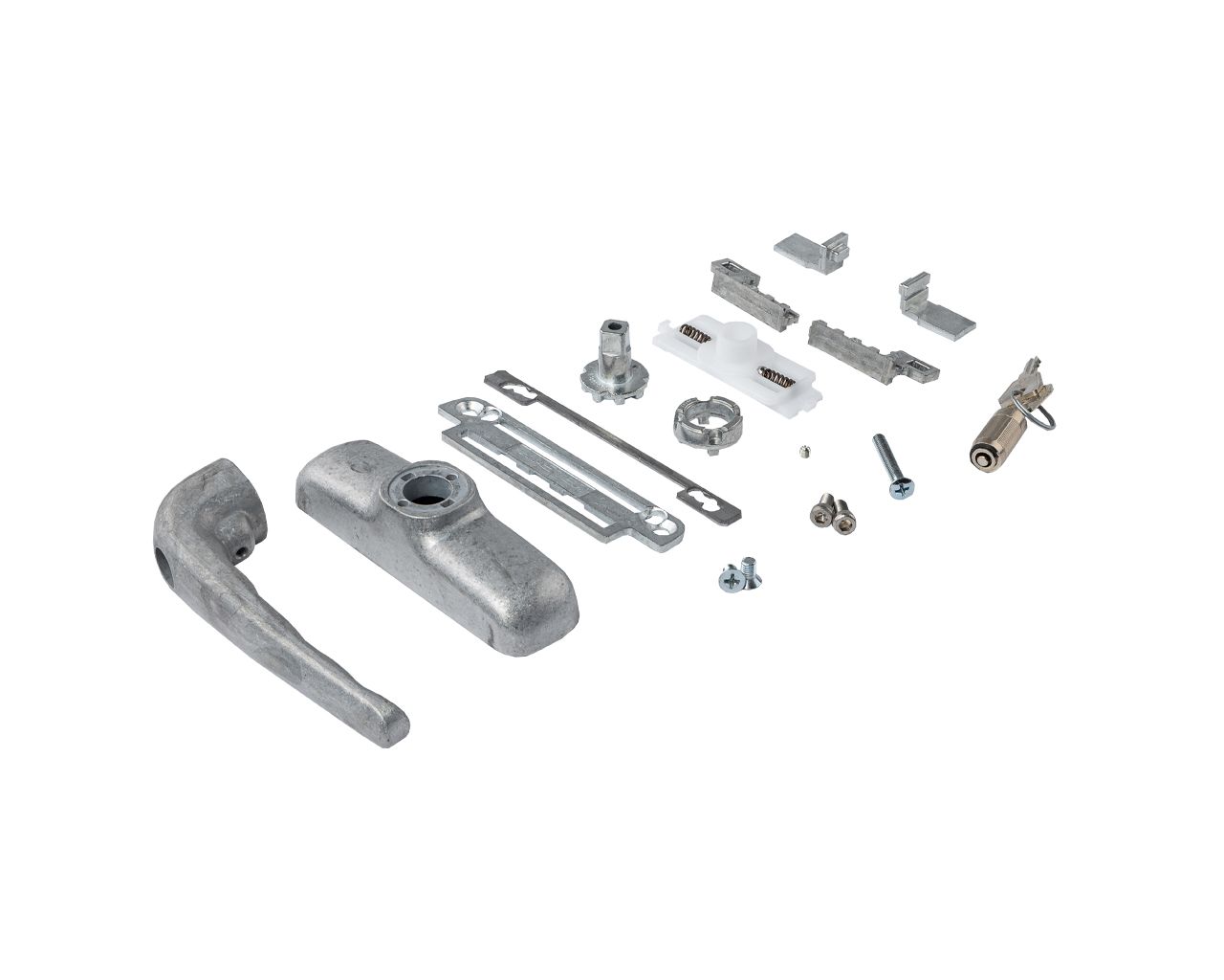 Ручка оконная COMFORT двухзахватная, с ключом, неокраш.. Рис. 1 Ручка оконная COMFORT двухзахватная, с ключом, неокраш.. Рис. 1