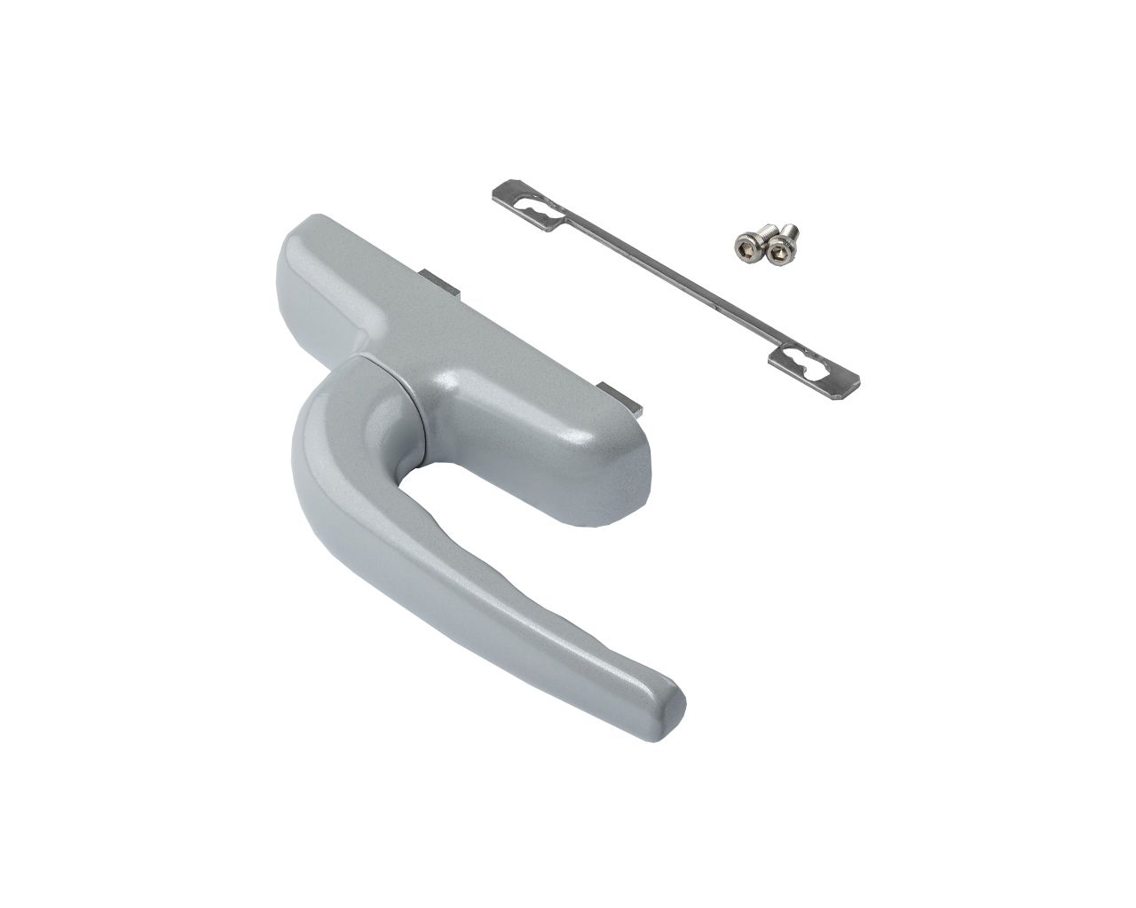 Ручка оконная COMFORT двухзахватная, серебр. RAL9006. Рис. 1