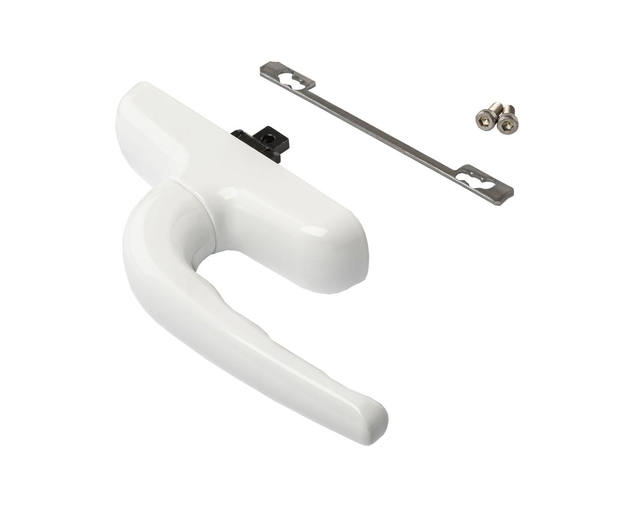 Ручка оконная COMFORT с блокиратором, бел. RAL9010. Рис. 1