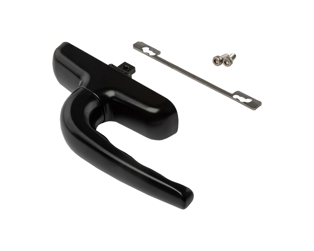 Ручка оконная COMFORT с блокиратором, черн. RAL9005 матов.. Рис. 1 Ручка оконная COMFORT с блокиратором, черн. RAL9005 матов.. Рис. 1