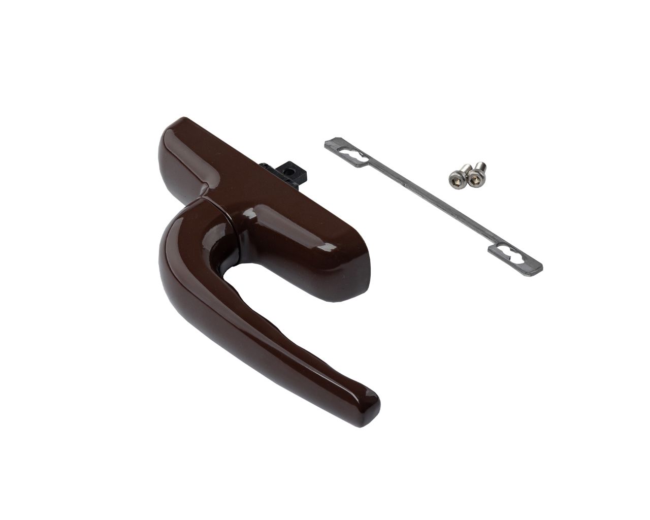 Ручка оконная COMFORT с блокиратором, корич. RAL8017. Рис. 1 Ручка оконная COMFORT с блокиратором, корич. RAL8017. Рис. 1