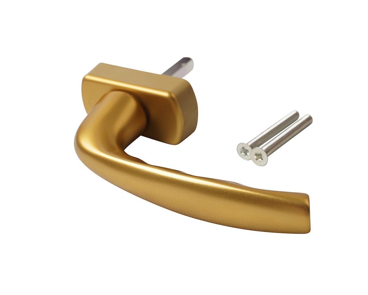 Ручка оконная HOPPE NEW YORK Secustik, штифт vario fit 32-42 мм, 45°, винты М5х45/50, золото матовое. Рис. 2 Ручка оконная HOPPE NEW YORK Secustik, штифт vario fit 32-42 мм, 45°, винты М5х45/50, золото матовое. Рис. 2