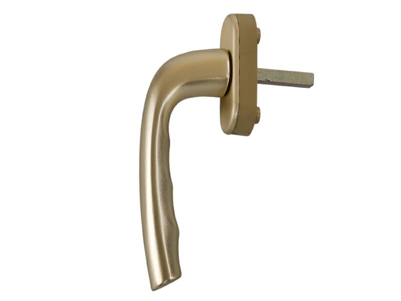 Ручка оконная Internika 45° алюминиевая 35 мм овальная накладка, шампань 2 винта. Рис. 2