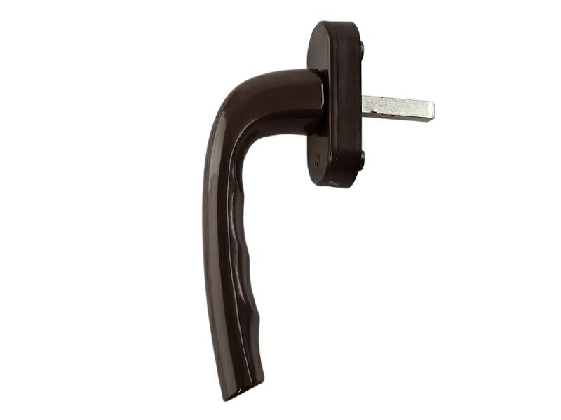 Ручка оконная Internika 90° алюминиевая коричневый 35 мм овальная накладка, без винтов. Рис. 3 Ручка оконная Internika 90° алюминиевая коричневый 35 мм овальная накладка, без винтов. Рис. 3