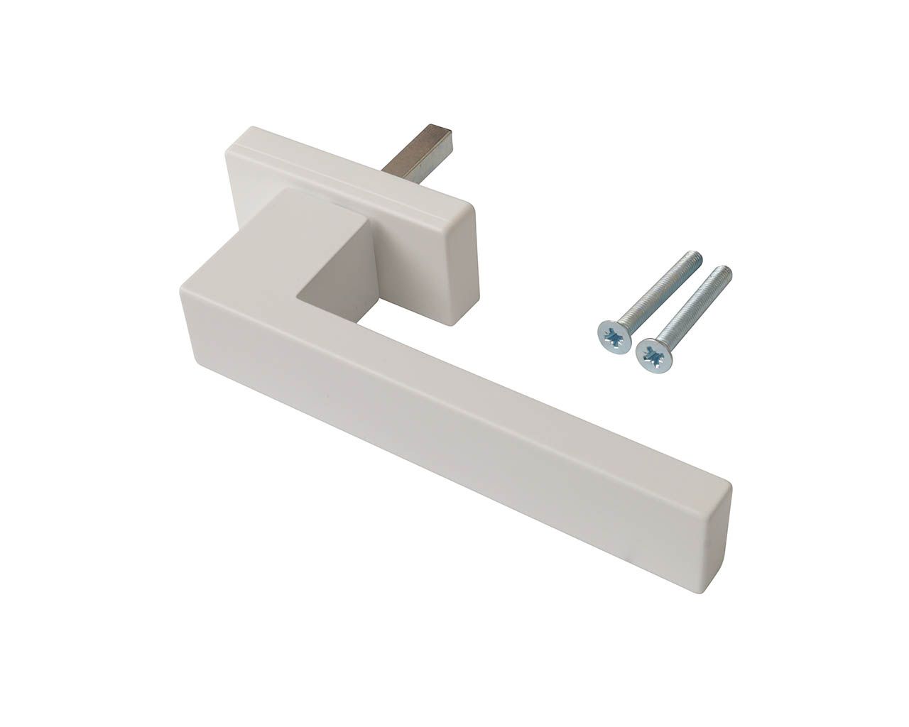 Ручка оконная Internika DUBLIN 35 мм, алюминиевая, 2 винта, белый матовый RAL9016M (45°). Рис. 2