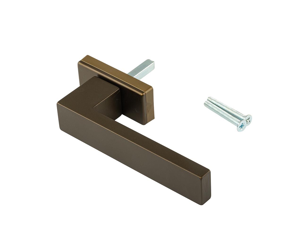 Ручка оконная Internika DUBLIN 35 мм, алюминиевая, 2 винта, бронза F4 (45°) (матовая поверхность). Рис. 1 Ручка оконная Internika DUBLIN 35 мм, алюминиевая, 2 винта, бронза F4 (45°) (матовая поверхность). Рис. 1