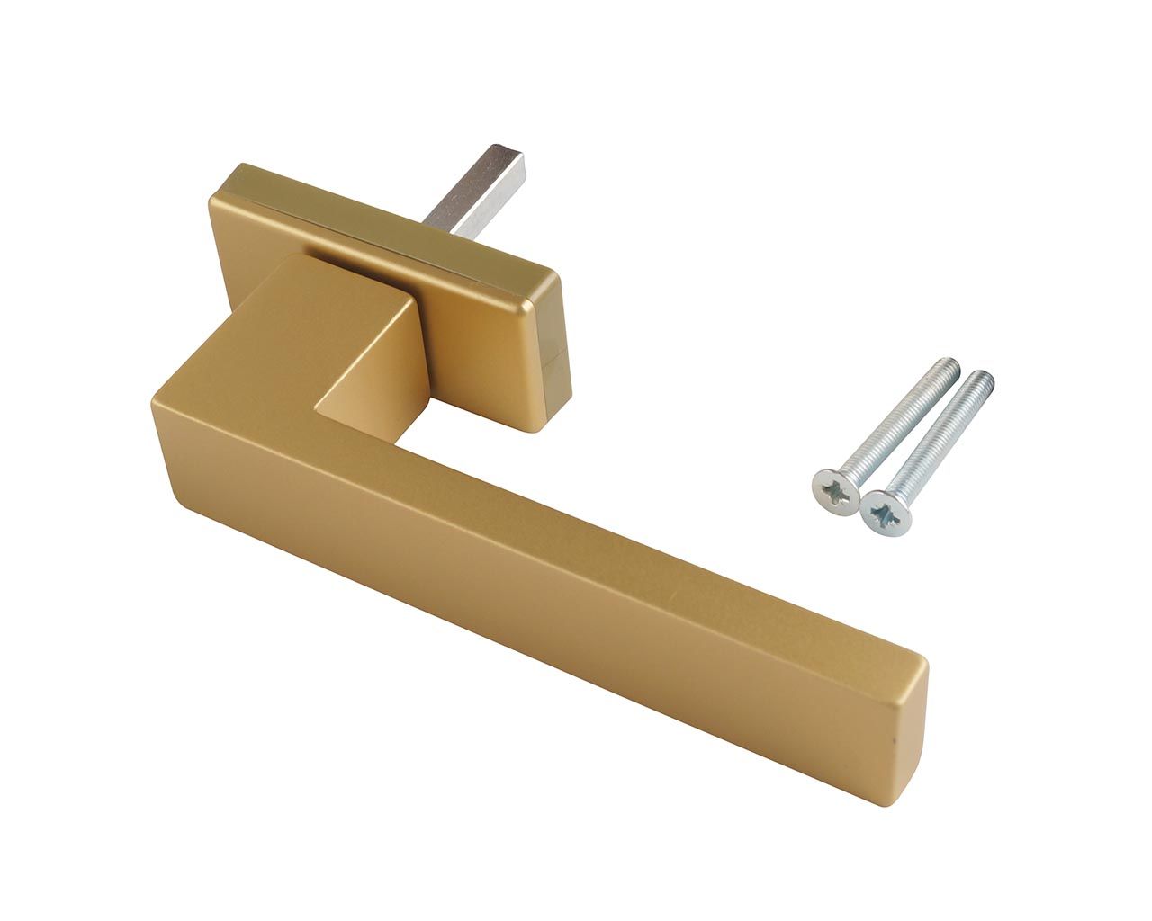 Ручка оконная Internika DUBLIN 35 мм, алюминиевая, 2 винта, золото F3 (45°). Рис. 1 Ручка оконная Internika DUBLIN 35 мм, алюминиевая, 2 винта, золото F3 (45°). Рис. 1