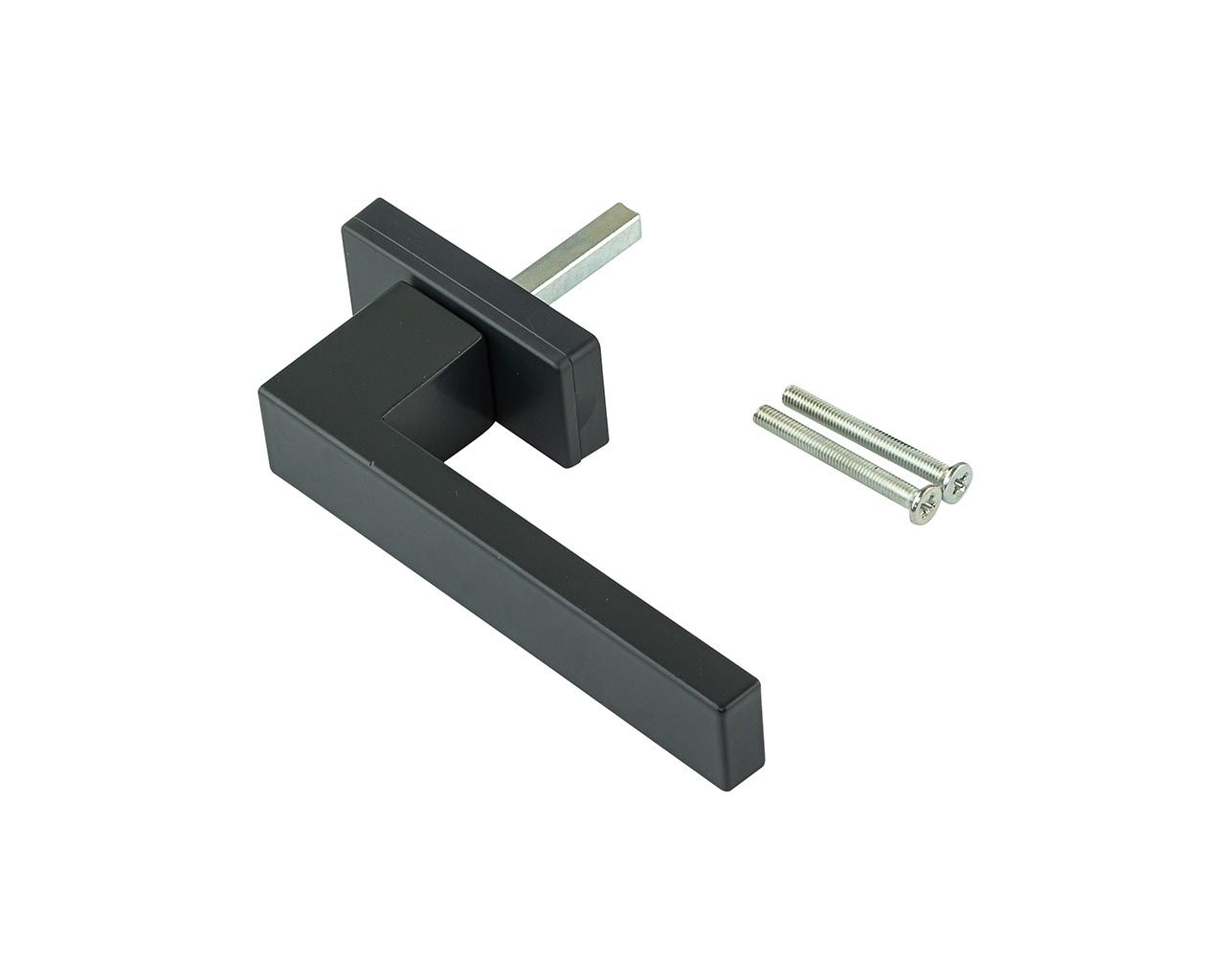 Ручка оконная Internika DUBLIN 40 мм, алюминиевая, 2 винта, антрацит матовый RAL7016M (45°). Рис. 1