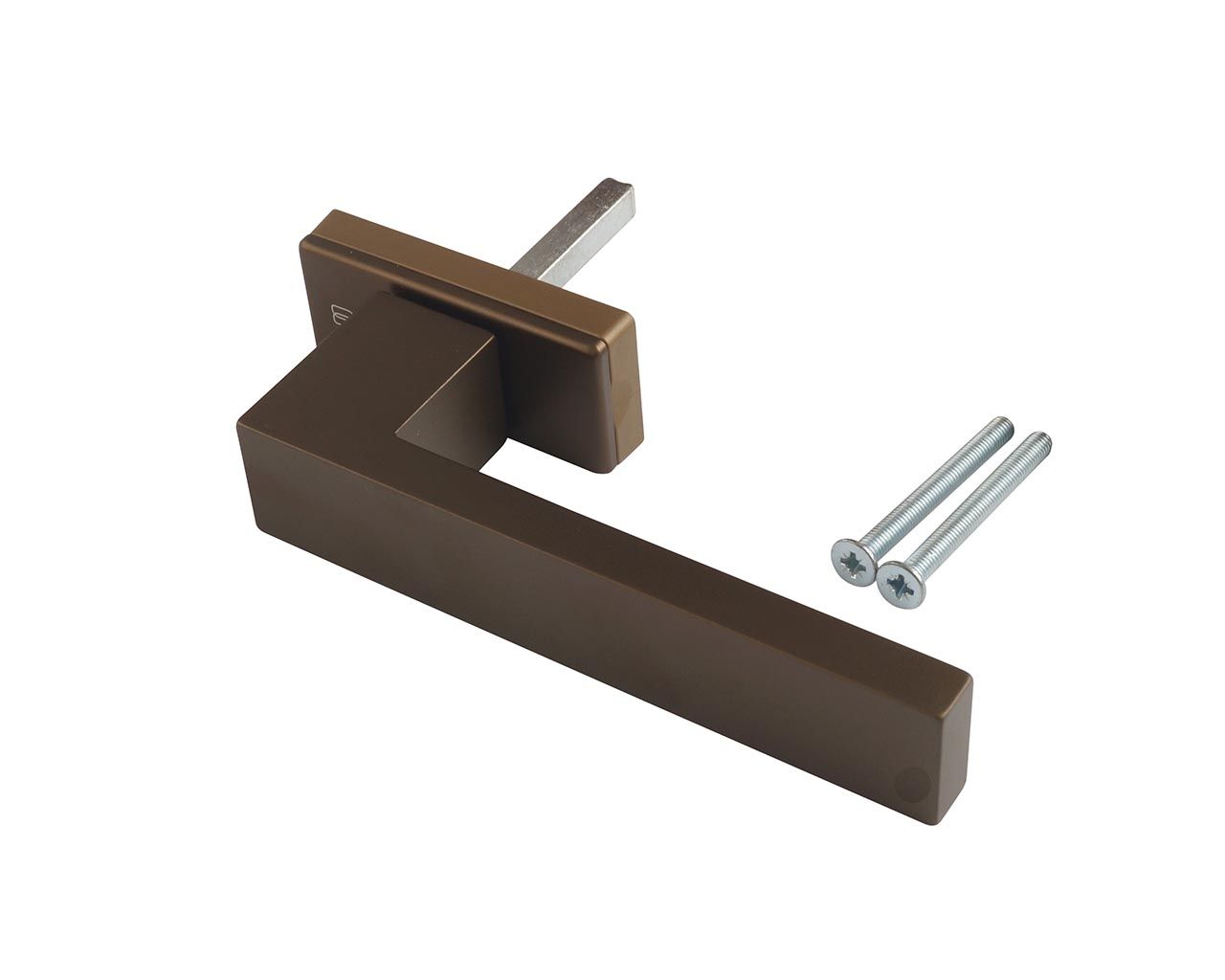 Ручка оконная Internika DUBLIN 45 мм, алюминиевая, 2 винта, бронза F4 (45°) (матовая поверхность). Рис. 1