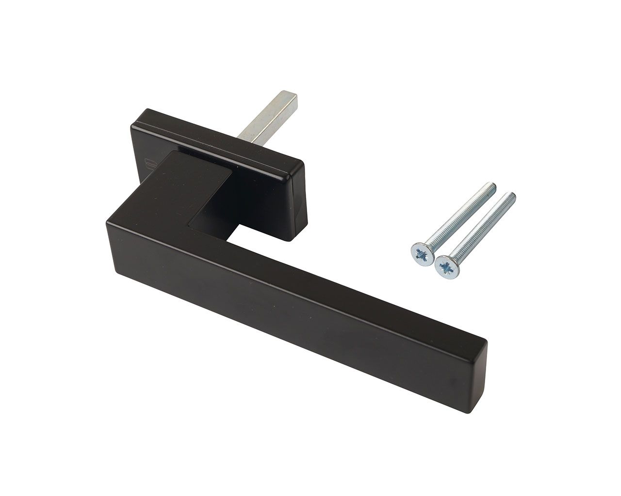 Ручка оконная Internika DUBLIN 45 мм, алюминиевая, 2 винта, черный матовый RAL9005M (45°). Рис. 1 Ручка оконная Internika DUBLIN 45 мм, алюминиевая, 2 винта, черный матовый RAL9005M (45°). Рис. 1