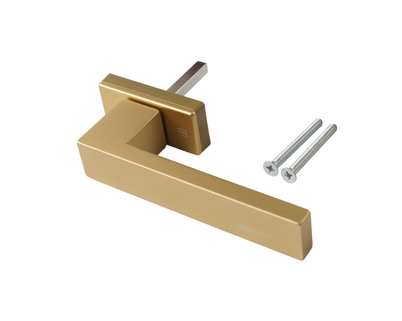 Ручка оконная Internika DUBLIN 45 мм, алюминиевая, 2 винта, золото F3 (45°) (матовая поверхность). Рис. 2 Ручка оконная Internika DUBLIN 45 мм, алюминиевая, 2 винта, золото F3 (45°) (матовая поверхность). Рис. 2