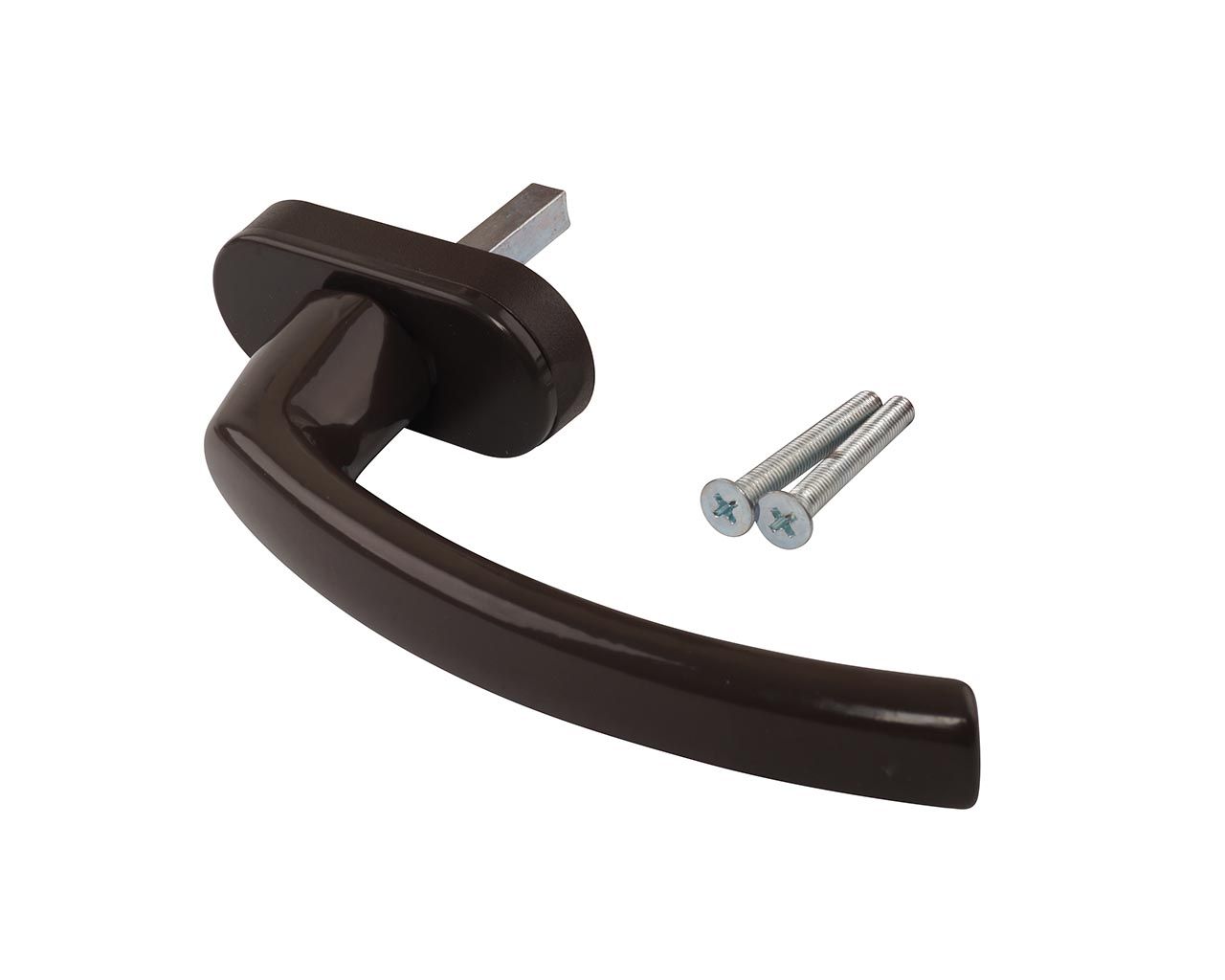 Ручка оконная Internika FILIZ, 38 мм, 45°, 2 винта, коричневый RAL8019. Рис. 2