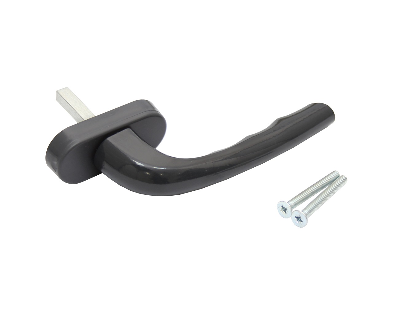 Ручка оконная Internika "Фантазия" алюминиевая 38 мм 45° + 2 винта 5х45 антрацит (7016). Рис. 1 Ручка оконная Internika "Фантазия" алюминиевая 38 мм 45° + 2 винта 5х45 антрацит (7016). Рис. 1