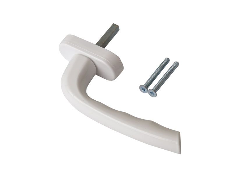 Ручка оконная Internika "Фантазия" алюминиевая 38 мм 45 гр. + 2 винта 5х45 белый (9016). Рис. 2