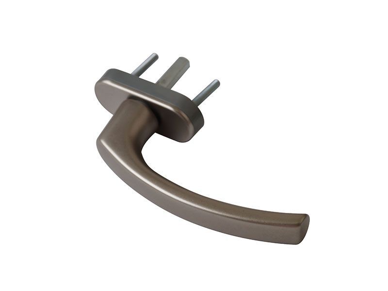 Ручка оконная Internika Tolstoy алюминиевая 37 мм (F9) титан, 45° + 2 винта 5х45. Рис. 1 Ручка оконная Internika Tolstoy алюминиевая 37 мм (F9) титан, 45° + 2 винта 5х45. Рис. 1