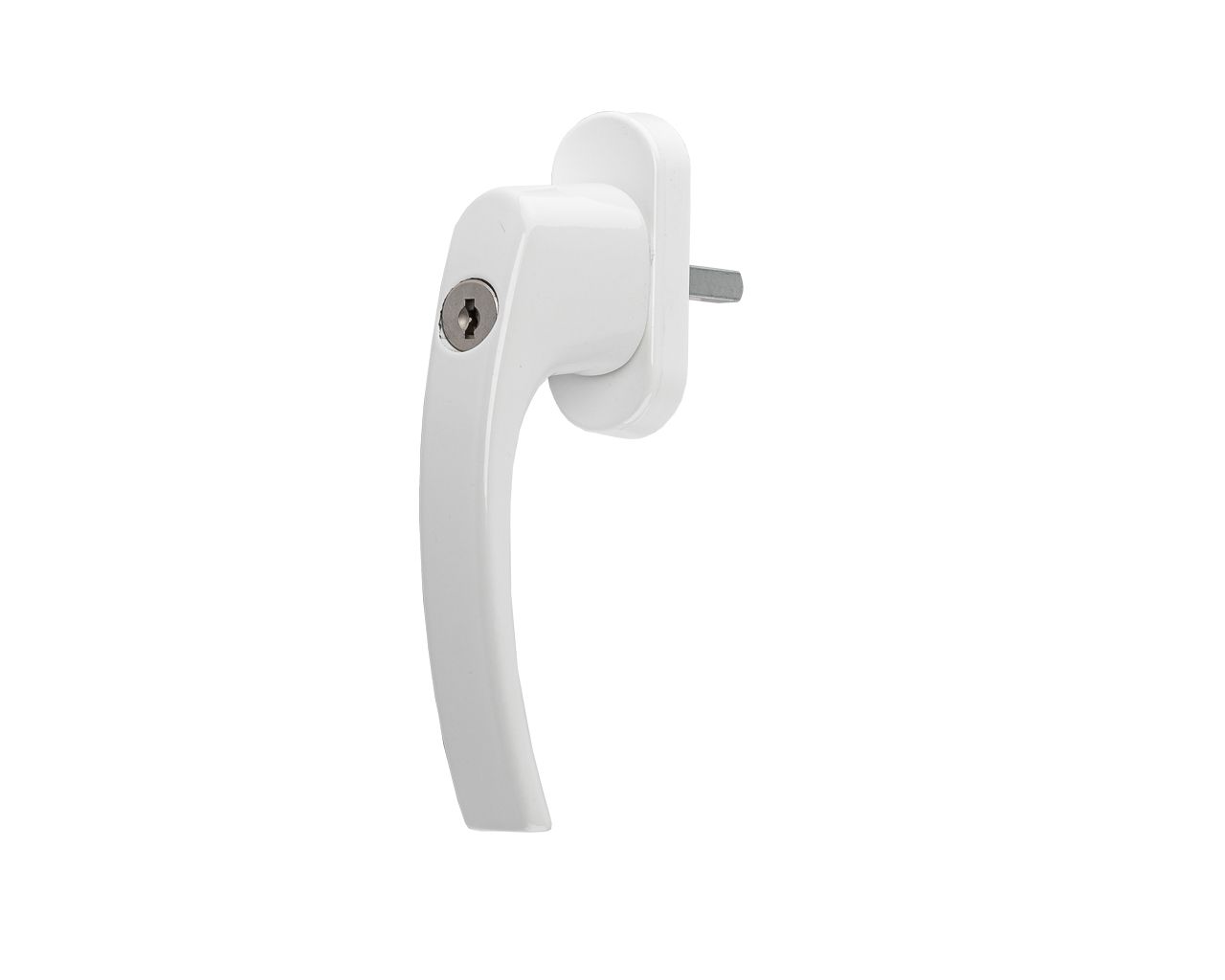 Ручка оконная Internika Tolstoy c ключом 37 мм (RAL 9016) белая, 45°+ 2 винта. Рис. 1 Ручка оконная Internika Tolstoy c ключом 37 мм (RAL 9016) белая, 45°+ 2 винта. Рис. 1