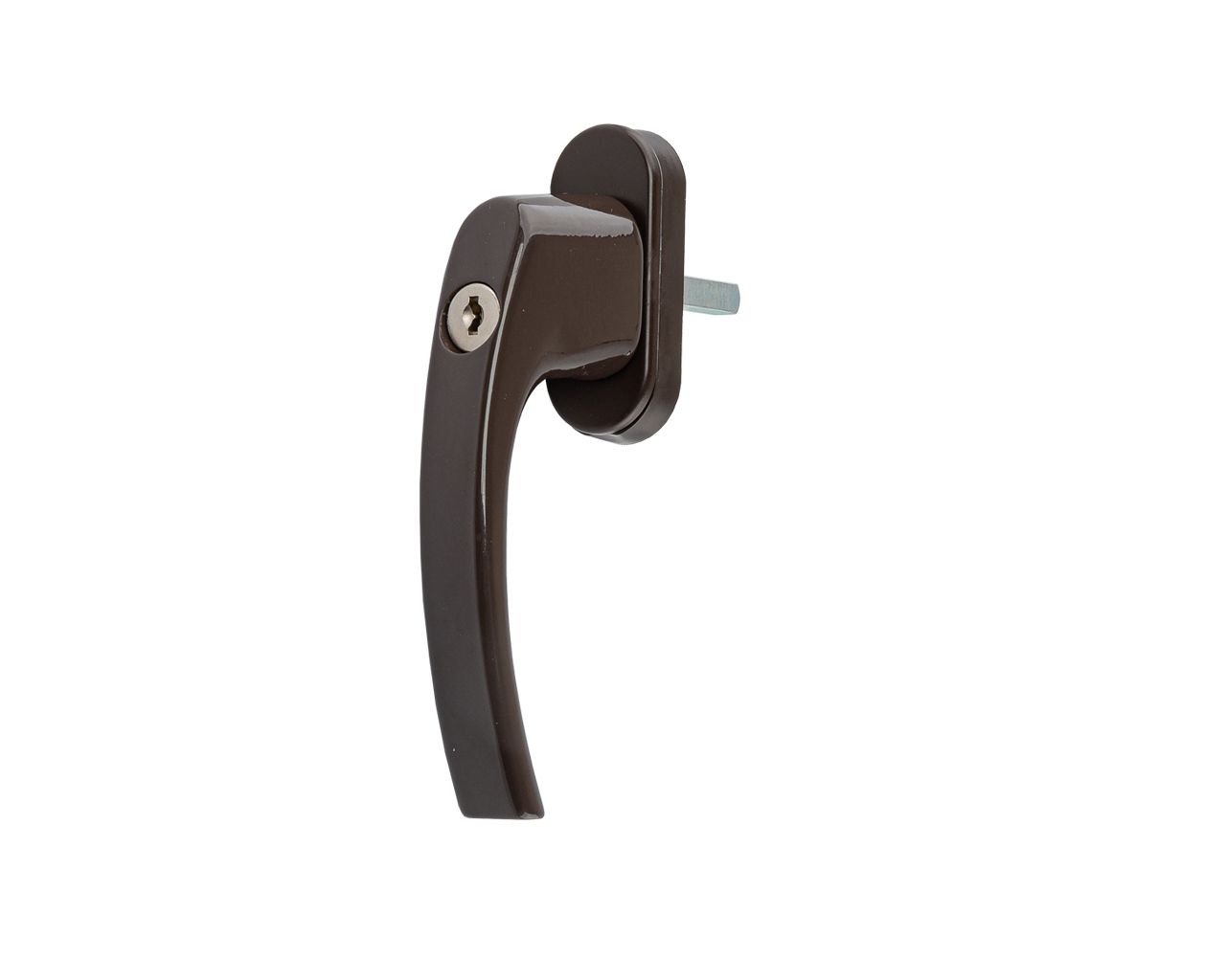 Ручка оконная Internika Tolstoy c ключом Tilt First 37 мм (RAL 8019) коричневый + 2 винта. Рис. 1 Ручка оконная Internika Tolstoy c ключом Tilt First 37 мм (RAL 8019) коричневый + 2 винта. Рис. 1