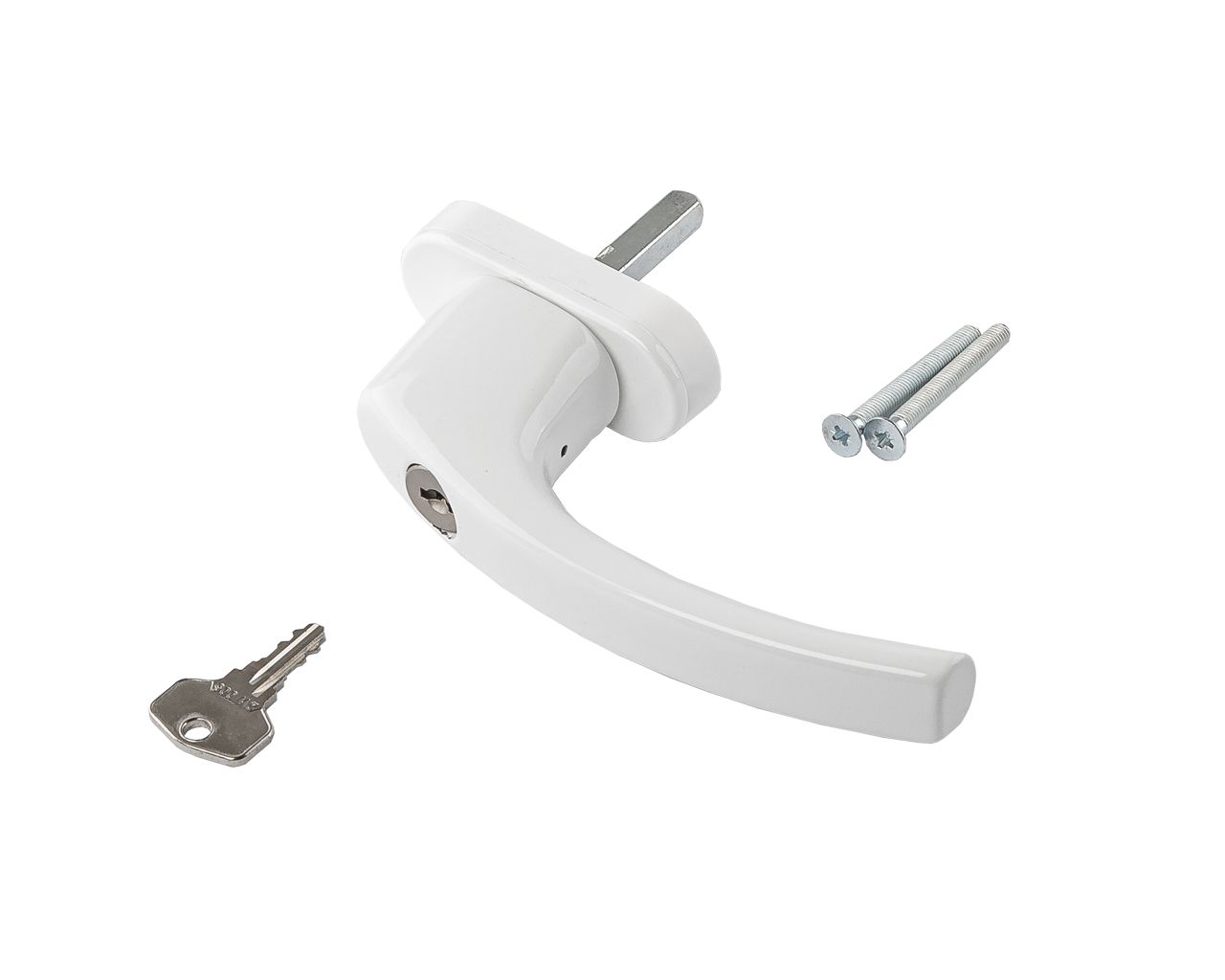 Ручка оконная Internika Tolstoy c ключом Tilt First 37 мм (RAL 9016) белая + 2 винта. Рис. 2