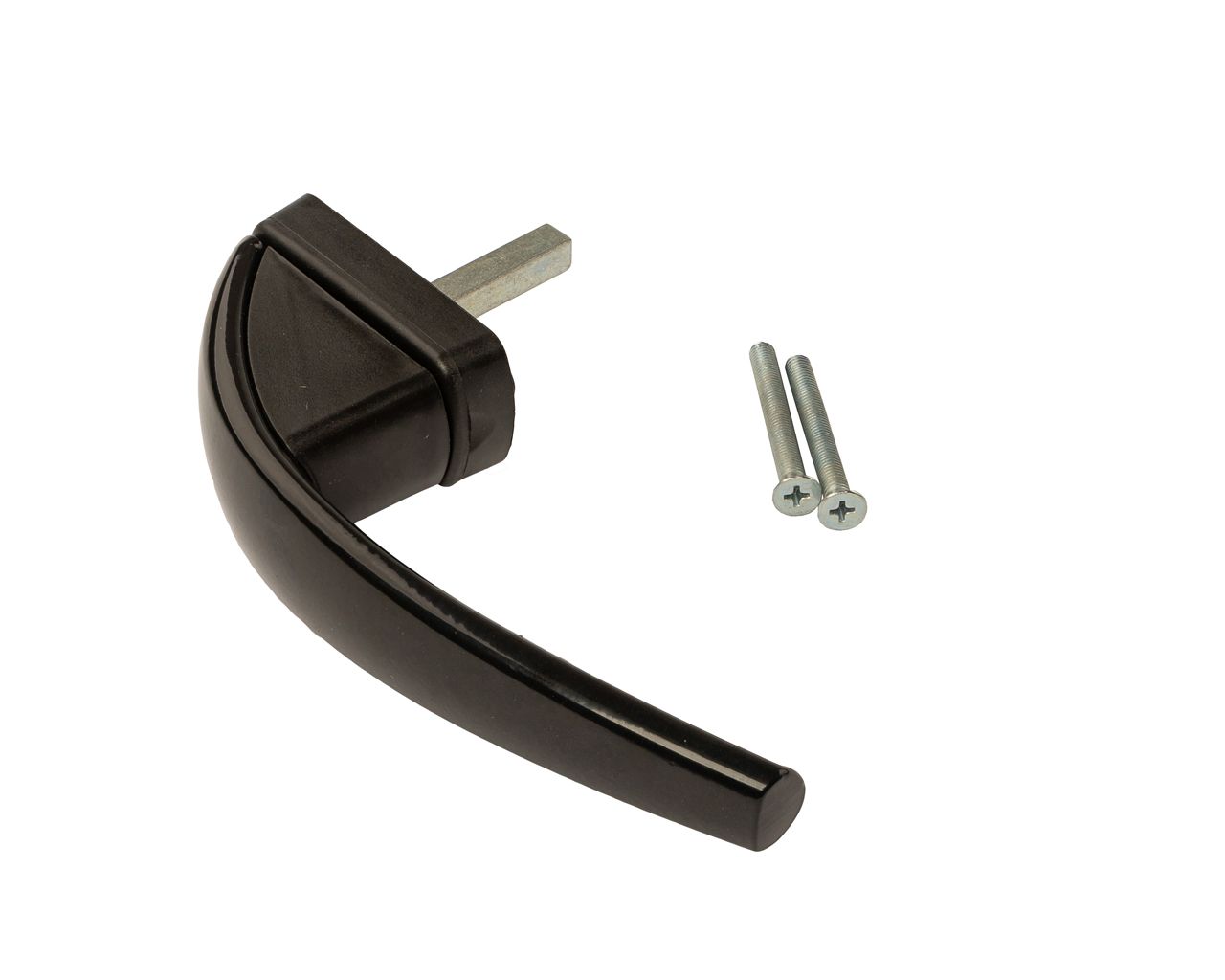 Ручка оконная Internika "Весна" алюминиевая 37 мм 45° + 2 винта 5х45 черный RAL9005. Рис. 1