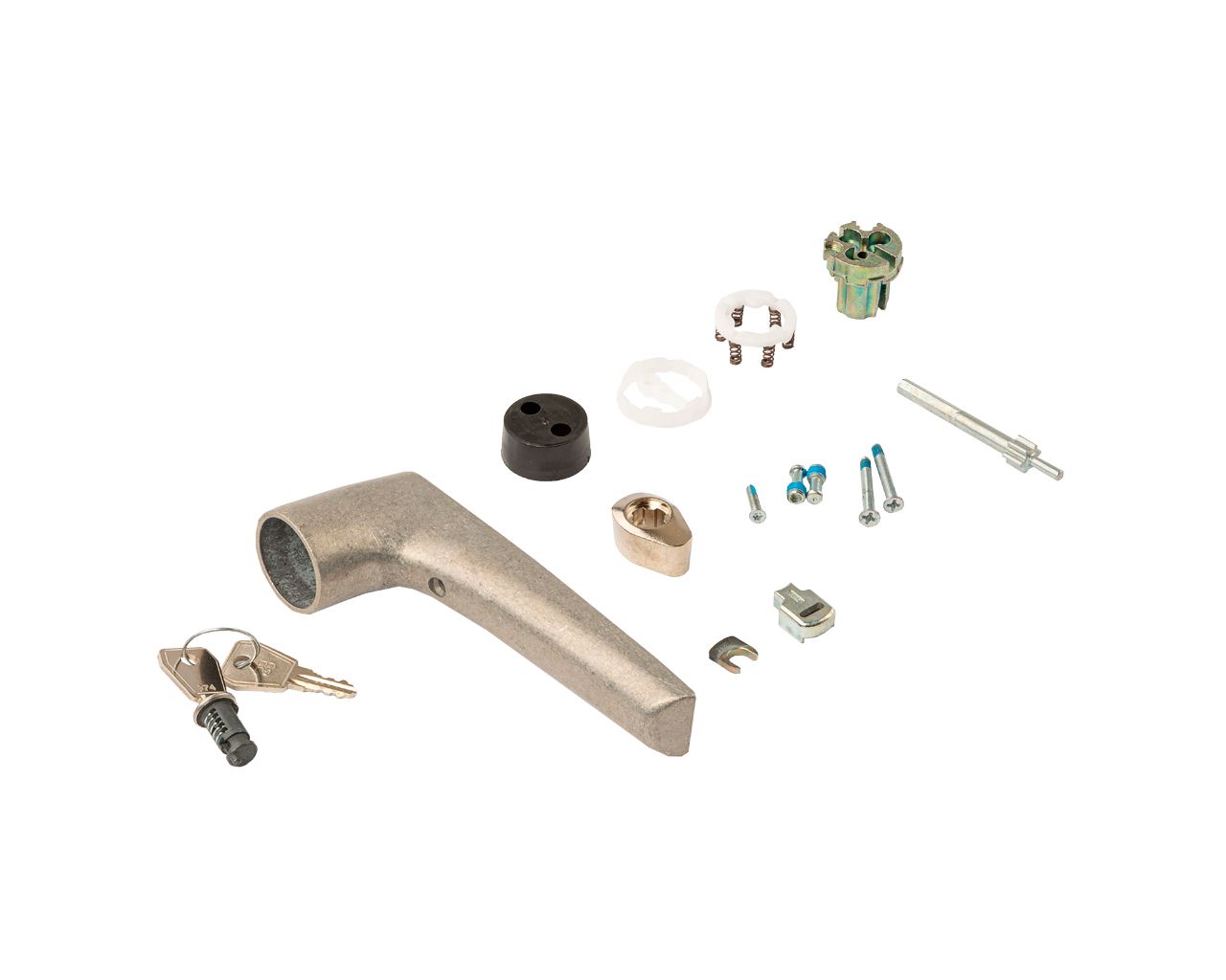 Ручка оконная NP Ultra LOGICA с ключом, круглая, левая, неокрашенная, 039760052. Рис. 2