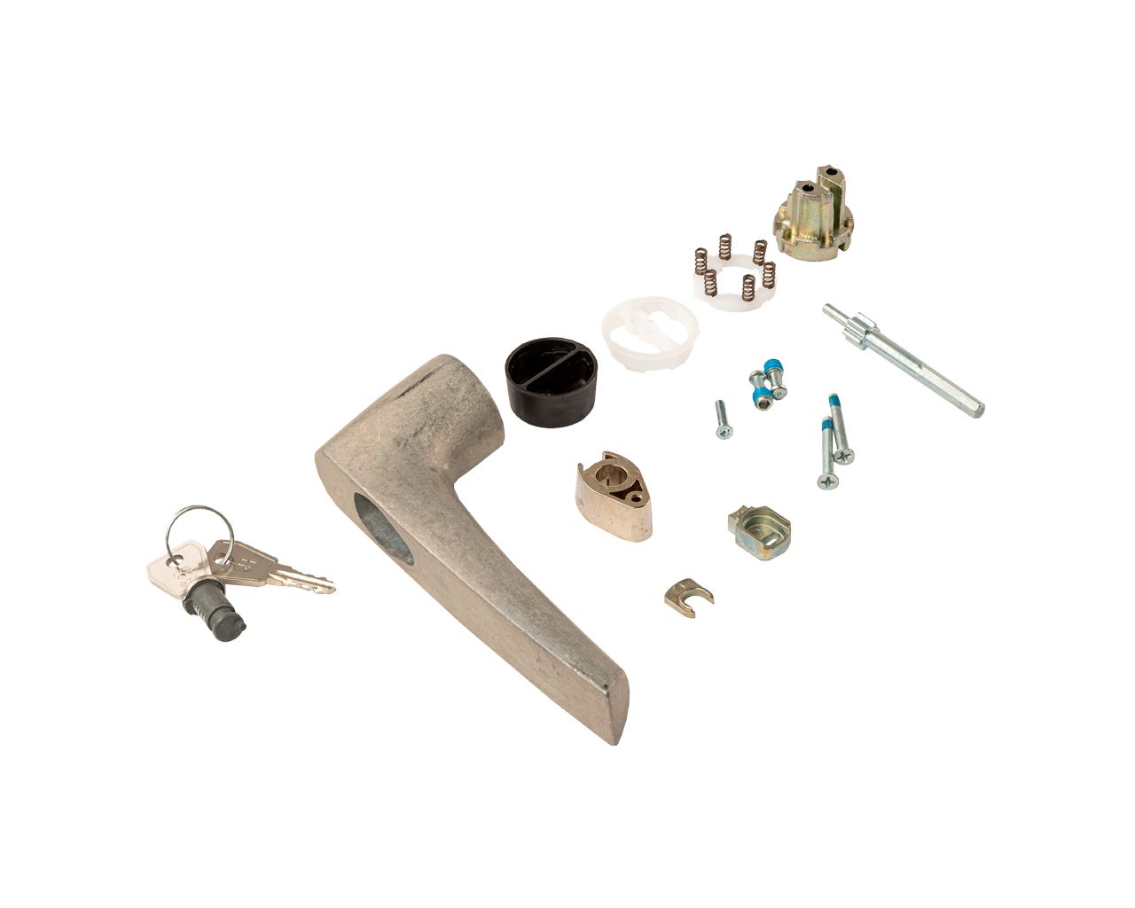 Ручка оконная NP Ultra LOGICA с ключом, круглая, правая, неокрашенная, 039760051. Рис. 1