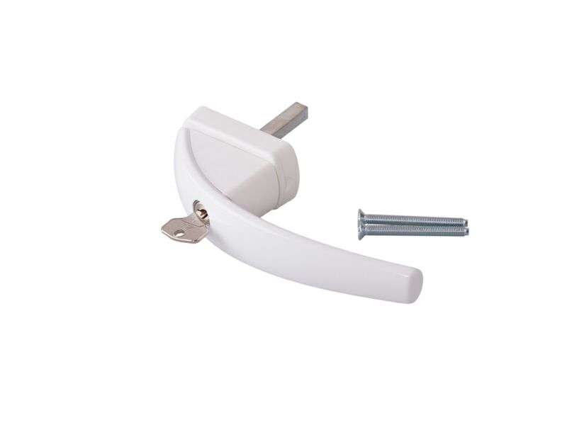 Ручка оконная ROTO SWING с ключом штифт 43мм +2 винта 5х50 белый R07.2. Рис. 1 Ручка оконная ROTO SWING с ключом штифт 43мм +2 винта 5х50 белый R07.2. Рис. 1