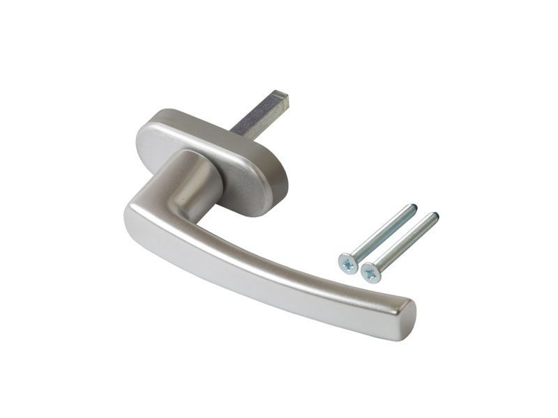 Ручка оконная Rotoline, алюминиевая, 43 мм,без логотипа, (серебро F1), с винтами. Рис. 3