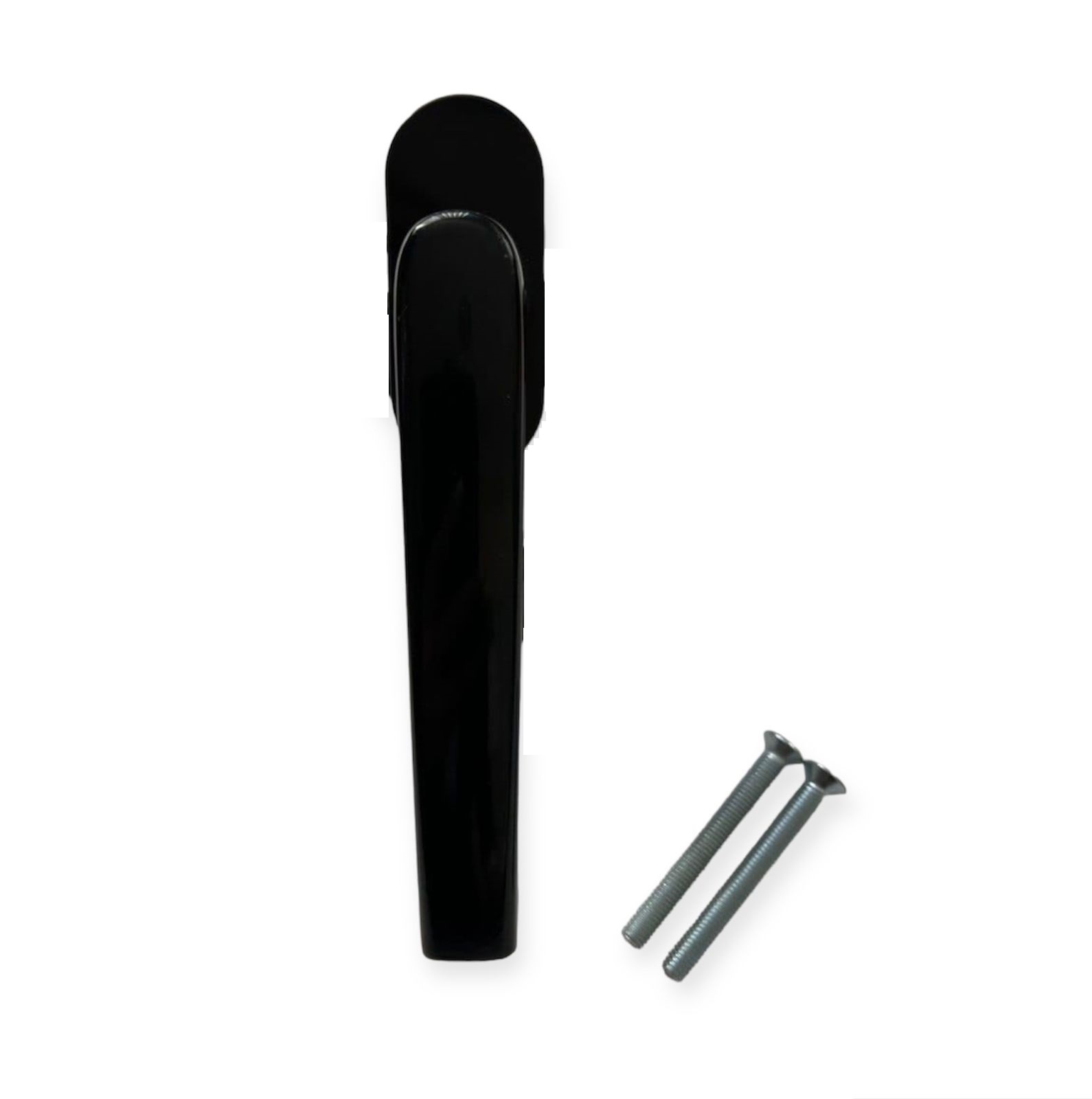 Ручка оконная алюминиевая ALFA штифт 37 мм, 2 винта, цвет черный. Рис. 1 Ручка оконная алюминиевая ALFA штифт 37 мм, 2 винта, цвет черный. Рис. 1